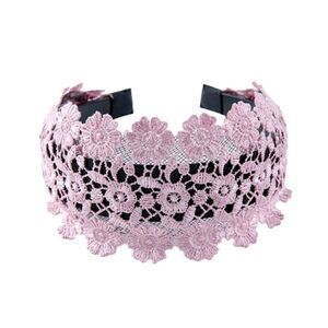 Pink Floral Lace Headband